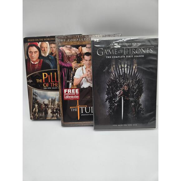 Game of Thrones Season 1 + Pillars of the Earth + The Tudors Season 1 DVD Bundle - Picture 1 of 7